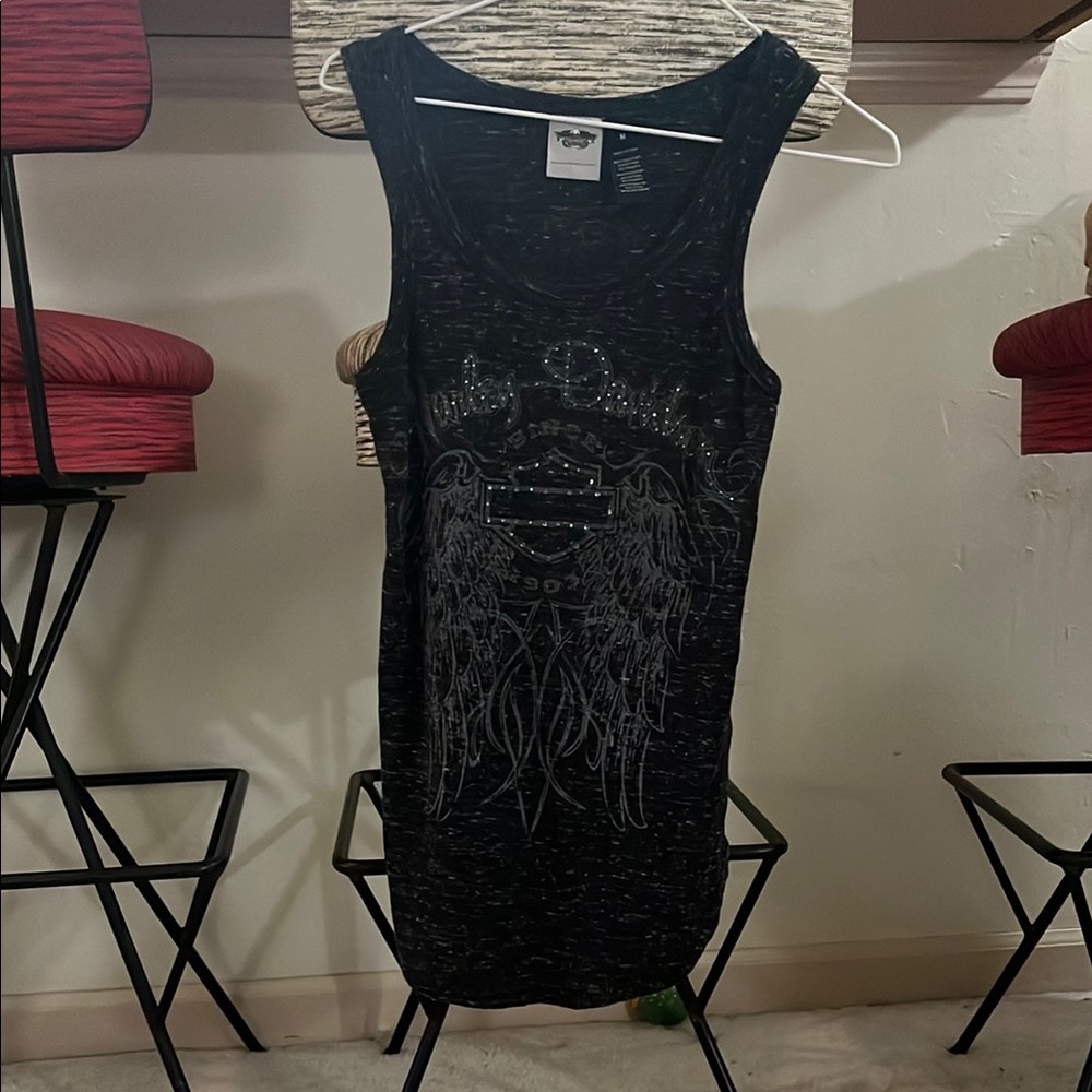 Harley Davidson Tank Top Medium Women, Rhinestone GENUINE MOTOR CLOTHES